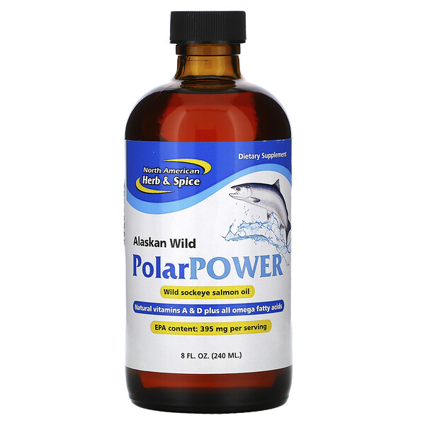 North American Herb & Spice Alaskan Wild PolarPower Wild Sockeye Salmon Oil 8 oz (240 ml) 6 north american herb spice alaskan wild polarpower wild sockeye salmon oil 8 fl oz 240 ml 10550