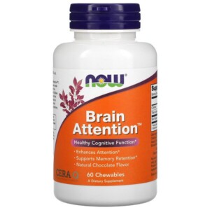 Mua Now Foods Brain Attention Natural Chocolate Flavor 60 viên nhai giảm giá rẻ Hà nội TPHCM
