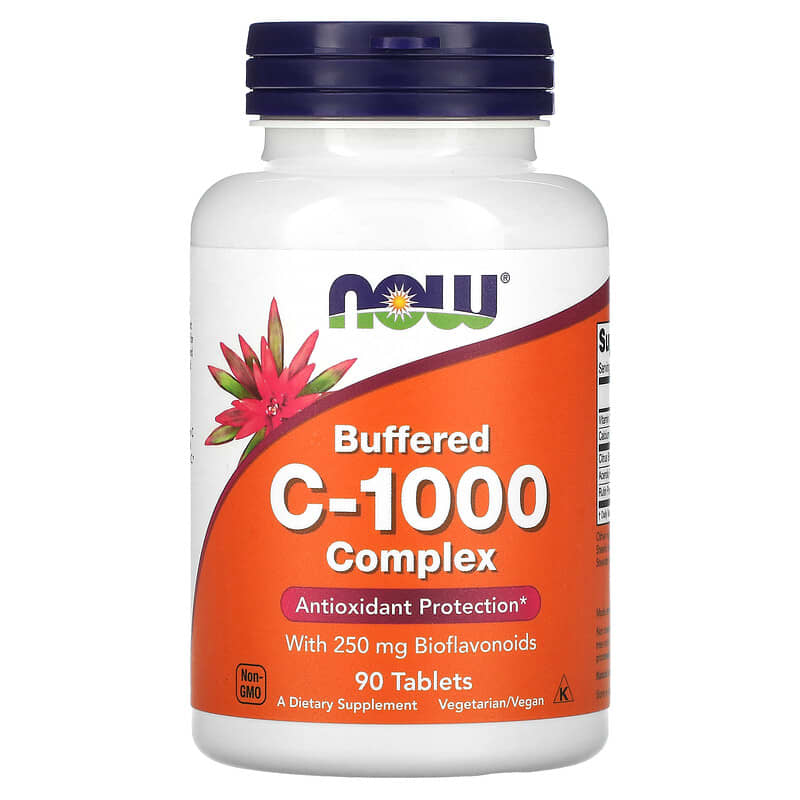 NOW Foods Buffered C-1000 Complex 90 Tablets 3 NOW Foods Buffered C-1000 Complex 90 Tablets 733739007001