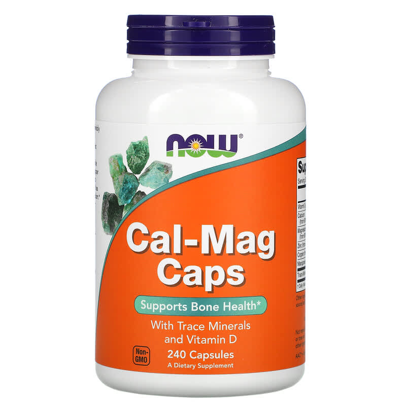 NOW Foods Cal-Mag Caps with Trace Minerals and Vitamin D 240 Capsules 3 NOW Foods Cal-Mag Caps with Trace Minerals and Vitamin D 240 Capsules 733739012661