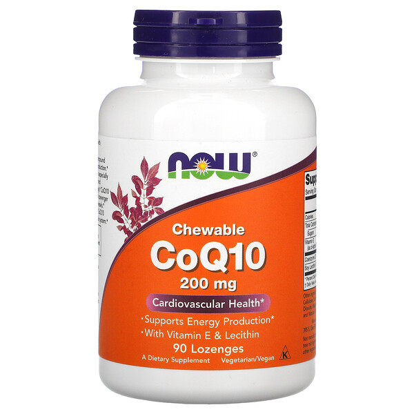 Mua Now Foods Chewable CoQ10 200 mg 90 Lozenges giảm giá rẻ Hà nội TPHCM