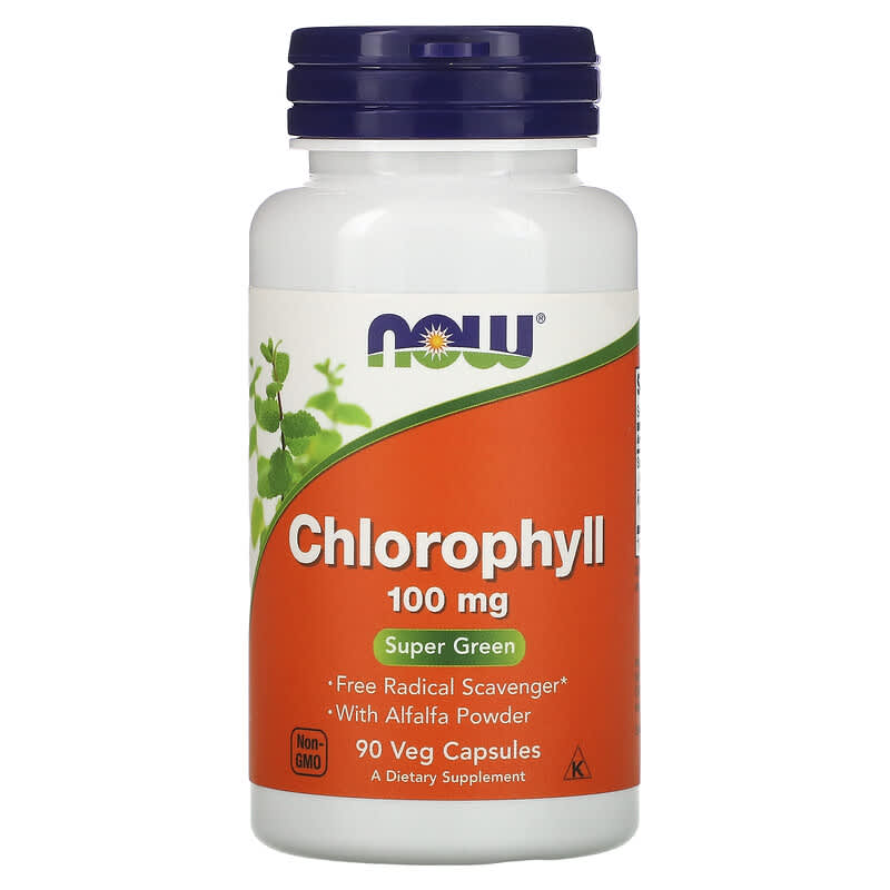 NOW Foods Chlorophyll 100 mg 90 Veg Capsules 3 NOW Foods Chlorophyll 100 mg 90 Veg Capsules 733739026453