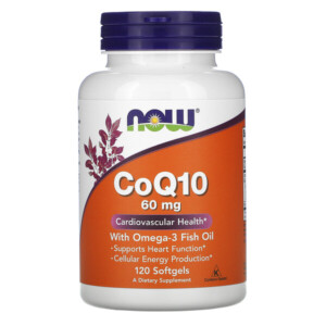 Mua Now Foods CoQ10 with Omega-3 Fish Oil 60 mg 120 Softgels giảm giá rẻ Hà nội TPHCM
