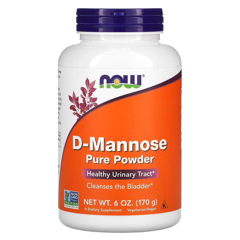 Now Foods D-Mannose Pure Powder 6 oz (170g) 6 now foods d mannose pure powder 6 oz 170 g 57185