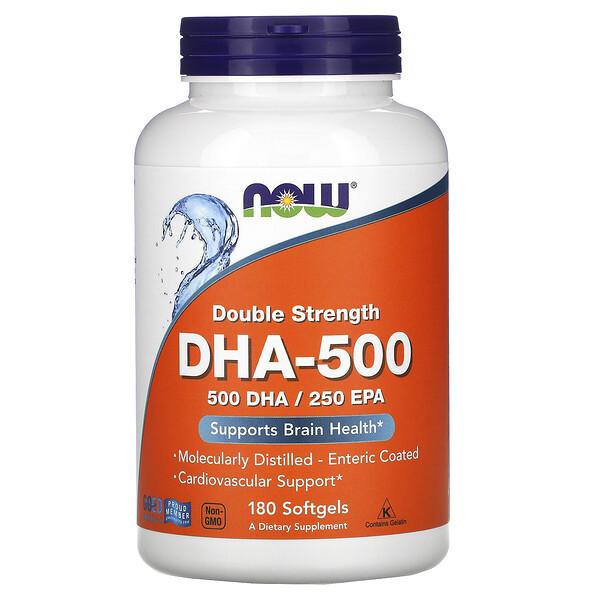 NOW Foods Double Strength DHA-500 Fish Oil 180 Softgels 2 Mua Now Foods DHA-500 Double Strength 180 Softgels giảm giá rẻ Hà nội TPHCM