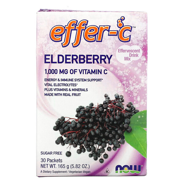 Mua Now Foods Effer-C Effervescent Drink Mix Elderberry 1