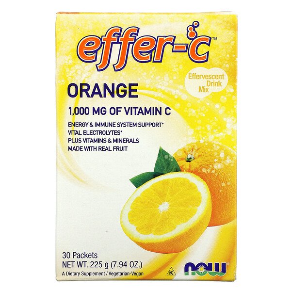 Mua Now Foods Effer-C Effervescent Drink Mix Orange 1