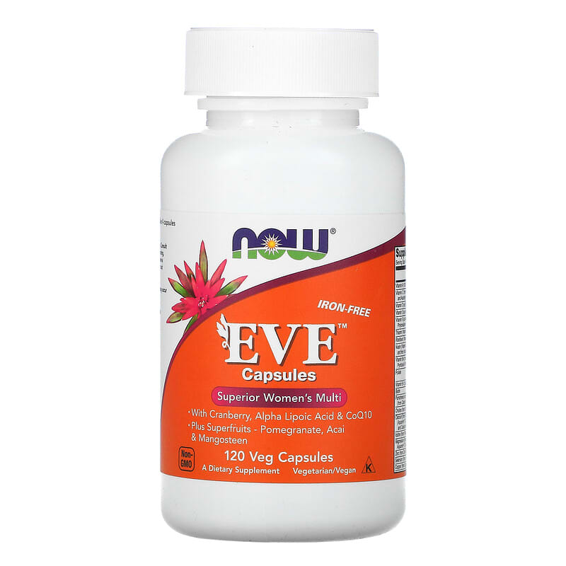 NOW Foods Eve Capsules Superior Women's Multi Iron-Free 120 Veg Capsules 3 NOW Foods Eve Capsules Superior Women's Multi Iron-Free 120 Veg Capsules 733739037985