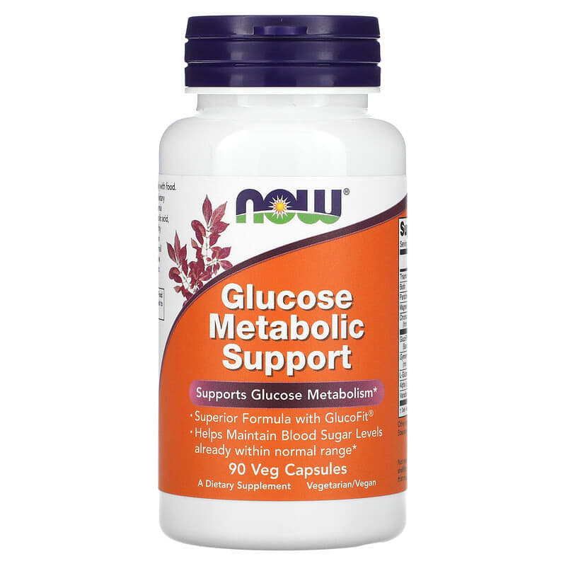 NOW Foods Glucose Metabolic Support 90 Veg Capsules 3 NOW Foods Glucose Metabolic Support 90 Veg Capsules 733739033185