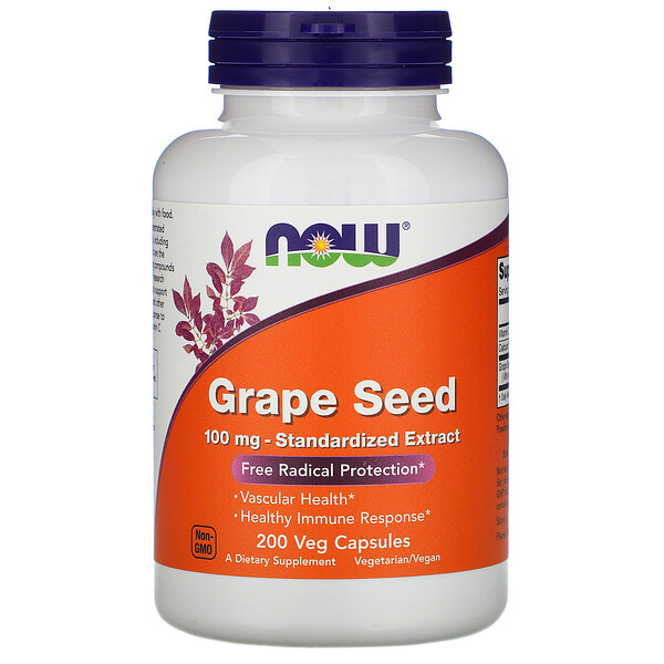 Mua Now Foods Grape Seed Standardized Extract 100 mg 200 Veg viên giảm giá rẻ Hà nội TPHCM