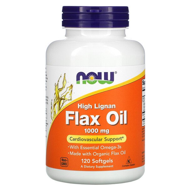 Now Foods High Lignan Flax Oil 1,000 mg 120 Softgels 3 now foods high lignan flax oil 1 000 mg 120 softgels 588