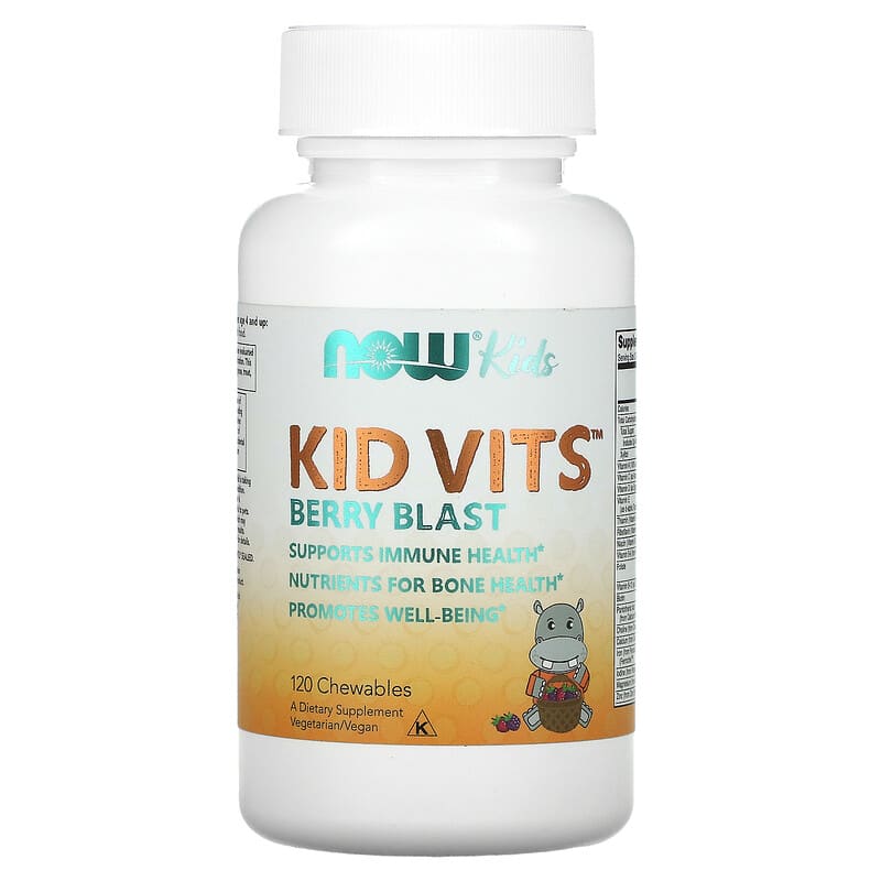 NOW Foods Kid Vits Berry Blast 120 Chewables 3 NOW Foods Kid Vits Berry Blast 120 Chewables 733739038821