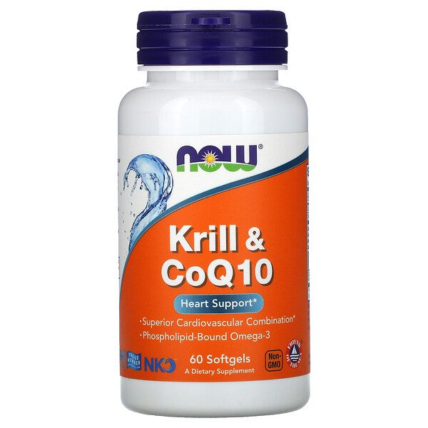 Now Foods Krill & CoQ10 60 Softgels 3 now foods krill coq10 60 softgels 77390