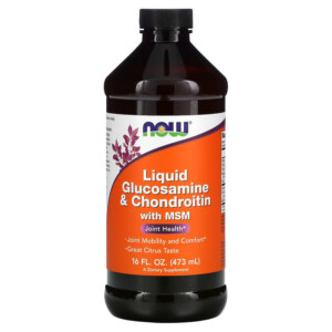 NOW Foods Liquid Glucosamine & Chondroitin with MSM 16 fl oz (473 ml) 733739031754
