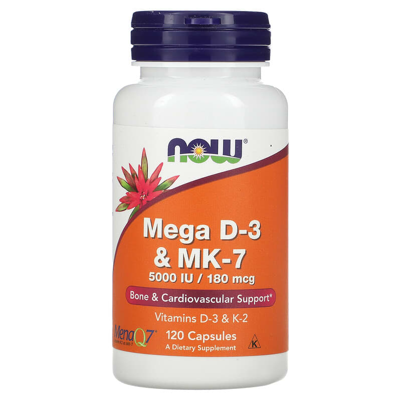 NOW Foods Mega D-3 & MK-7 120 Capsules 3 NOW Foods Mega D-3 & MK-7 120 Capsules 733739003867