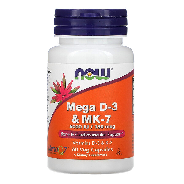Mua Now Foods Mega D-3 & MK-7 180 mcg 5