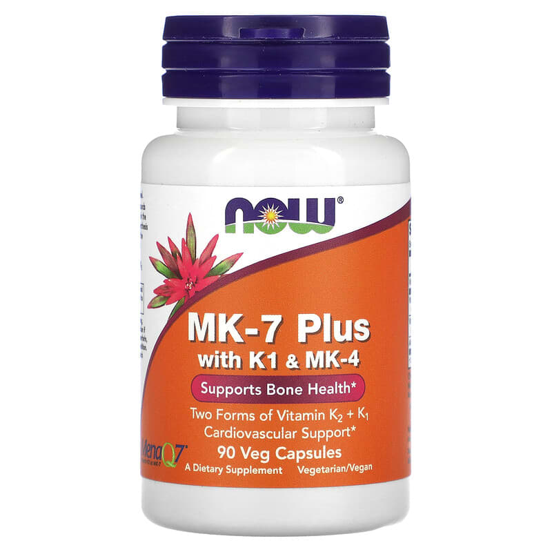 NOW Foods MK-7 Plus with K1 & MK-4 90 Veg Capsules 3 NOW Foods MK-7 Plus with K1 & MK-4 90 Veg Capsules 733739009975