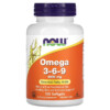 NOW Foods Omega 3-6-9 1.000 mg 100 Softgel 733739018359