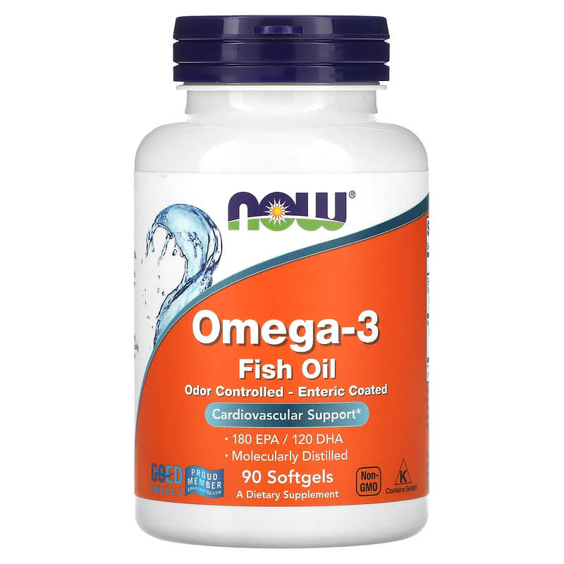 NOW Foods Omega-3 Fish Oil 90 Softgels 3 NOW Foods Omega-3 Fish Oil 90 Softgels 733739016560