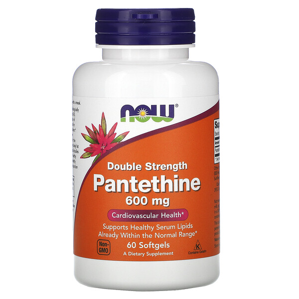 Mua Now Foods Pantethine Double Strength 600 mg 60 Softgels giảm giá rẻ Hà nội TPHCM