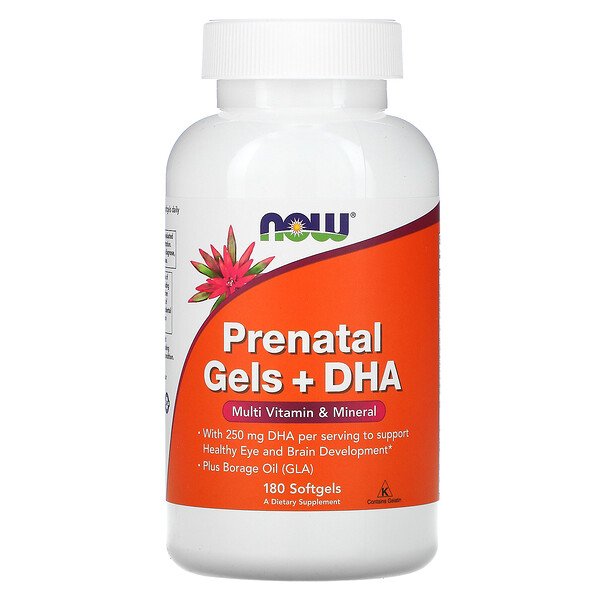 Now Foods Prenatal Gels + DHA 180 Softgels 6 now foods prenatal gels dha 180 softgels 45706