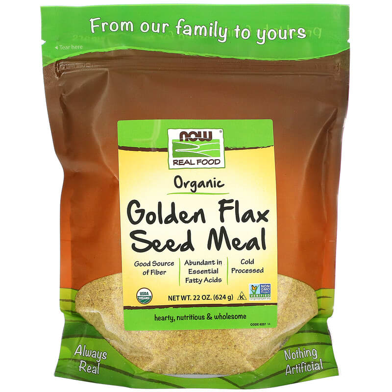 NOW Foods Real Food Organic Golden Flax Seed Meal 22 oz (624 g) 3 NOW Foods Real Food Organic Golden Flax Seed Meal 22 oz (624 g) 733739062574