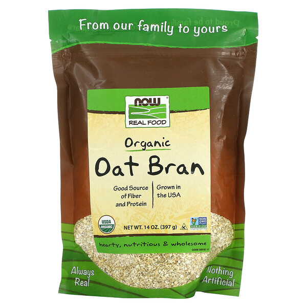 Mua Now Foods Real Food Organic Oat Bran 14 oz 397 g giảm giá rẻ Hà nội TPHCM