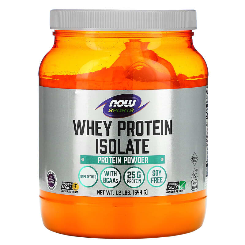 NOW Foods Sports Whey Protein Isolate Unflavored 1.2 lbs (544 g) 3 NOW Foods Sports Whey Protein Isolate Unflavored 1.2 lbs (544 g) 733739021724