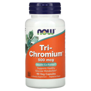 NOW Foods Tri-Chromium 500 mcg 90 Veg Capsules 733739014283
