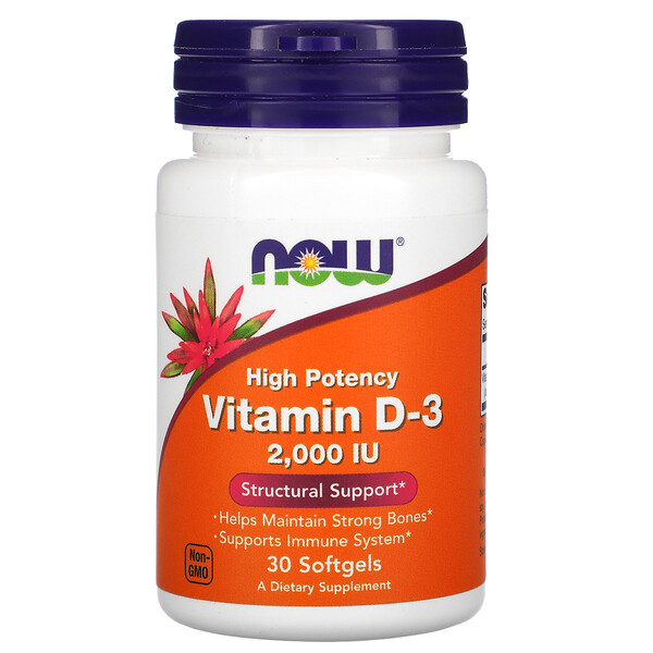 Now Foods Vitamin D-3 50 mcg (2,000 IU) 30 Softgels 3 now foods vitamin d 3 50 mcg 2 000 iu 30 softgels 78093
