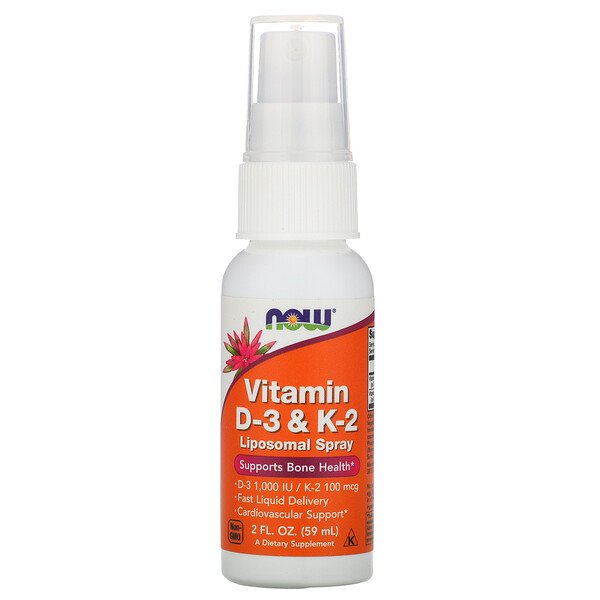 NOW Foods Vitamin D-3 & K-2 Liposomal Spray 2 fl oz (59 ml) 1 Mua Now Foods Vitamin D-3 & K-2 Liposomal Spray 2 oz 59 ml giảm giá rẻ Hà nội TPHCM