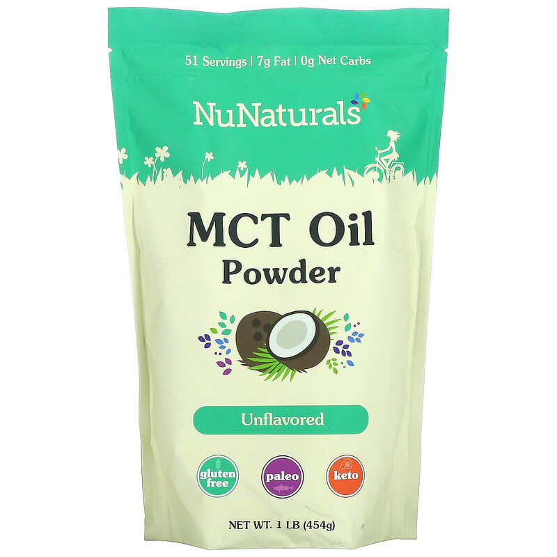 NuNaturals MCT Oil Powder Unflavored 1 lb (454 g) 3 NuNaturals MCT Oil Powder Unflavored 1 lb (454 g) 739223009858