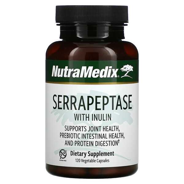 NutraMedix Serrapeptase with Inulin 120 Vegetable viên 3 nutramedix serrapeptase with inulin 120 vegetable capsules 41837