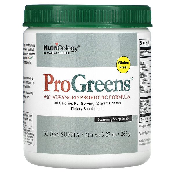 Nutricology ProGreens with Advanced Probiotic Formula 9.27 oz (265 g) 3 nutricology progreens with advanced probiotic formula 9 27 oz 265 g 3467