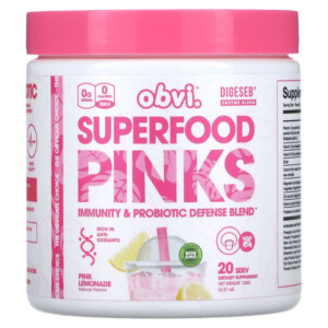 Obvi Superfood Pinks Pink Lemonade 4.37 oz (124 g) 850026153088