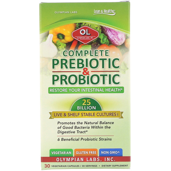 Olympian Labs Complete Prebiotic & Probiotic 30 viên 3 olympian labs complete prebiotic probiotic 30 vegetarian capsules 65096