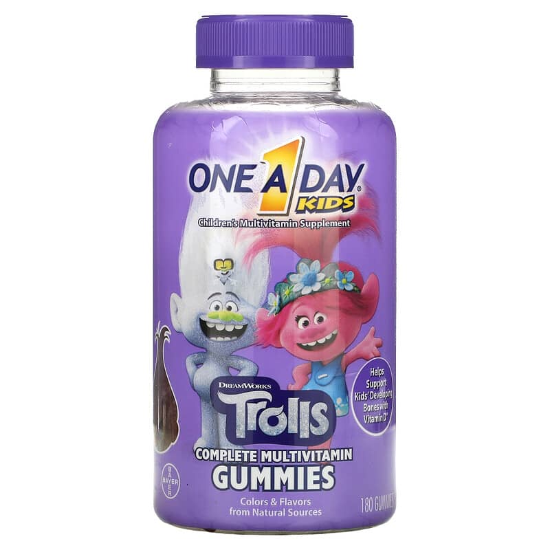One-A-Day Kids Complete Multivitamin Trolls 180 Gummies 3 One-A-Day Kids Complete Multivitamin Trolls 180 Gummies 016500568629
