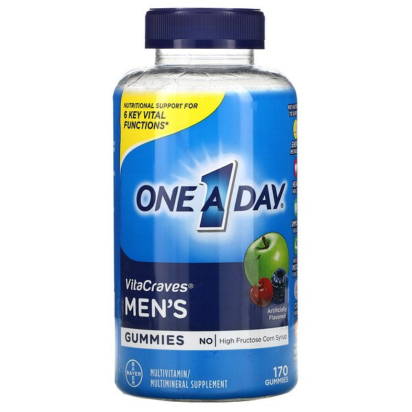 One-A-Day Men's VitaCraves Multivitamin/Multimineral Supplement 170 Gummies 2 Mua One-A-Day Men's VitaCraves Multivitamin/MultiMineral Supplement Artificially Flavored 170 Gummies giảm giá rẻ Hà nội TPHCM