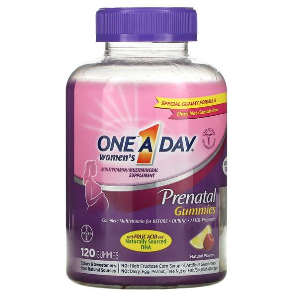Mua One-A-Day Women's Prenatal Gummies with Folic Acid and DHA Multivitamin/Multimineral Supplement 120 Gummies giảm giá rẻ Hà nội TPHCM