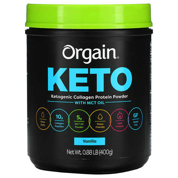 Orgain Keto Ketogenic Collagen Protein Powder with MCT Oil Vanilla 0.88 lb (400 g) 1 Mua Orgain Keto Ketogenic Collagen Protein Powder with MCT Oil Vanilla 0.88 lb 400 g giảm giá rẻ Hà nội TPHCM