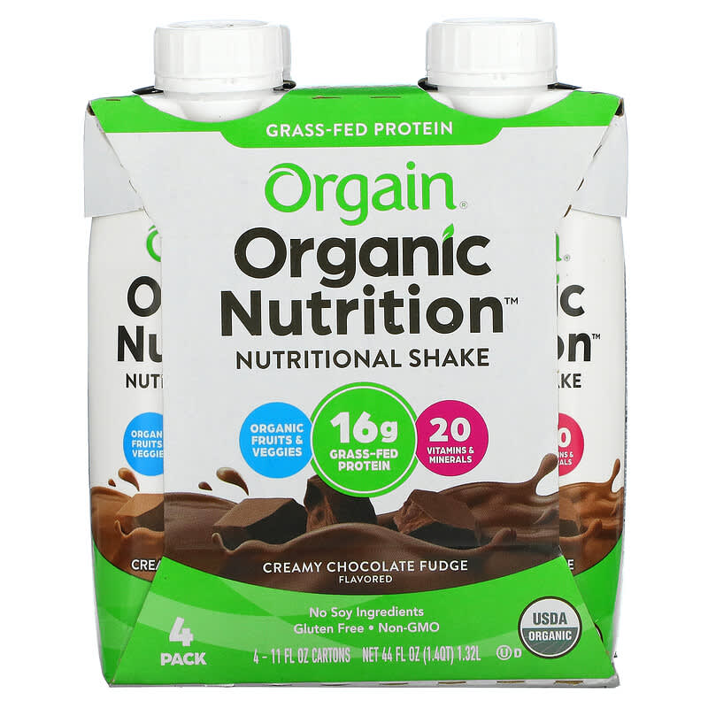 Orgain Organic Nutrition Nutritional Shake Creamy Chocolate Fudge 4 Pack 11 fl oz Each 3 Orgain Organic Nutrition Nutritional Shake Creamy Chocolate Fudge 4 Pack 11 fl oz Each 860547000051
