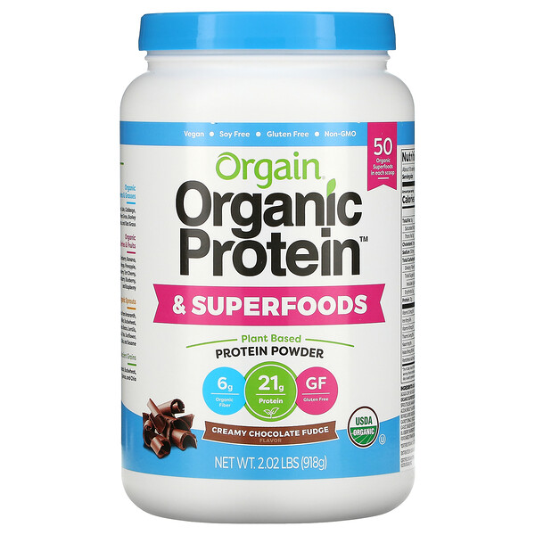 Orgain Organic Protein & Superfoods Powder Plant Based Creamy Chocolate Fudge 2.02 lbs (918 g) 1 Mua Orgain Organic Protein & Superfoods Powder Plant Based Creamy Chocolate Fudge 2.02 lbs 918 g giảm giá rẻ Hà nội TPHCM