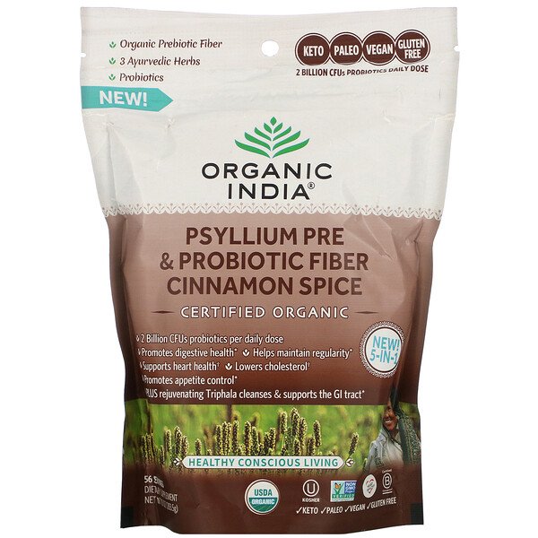 Organic India Psyllium Pre & Probiotic Fiber Cinnamon Spice 10 oz (283.5 g) 2 Mua Organic India Psyllium Pre & Probiotic Fiber Cinnamon Spice 10 oz 283 g giảm giá rẻ Hà nội TPHCM