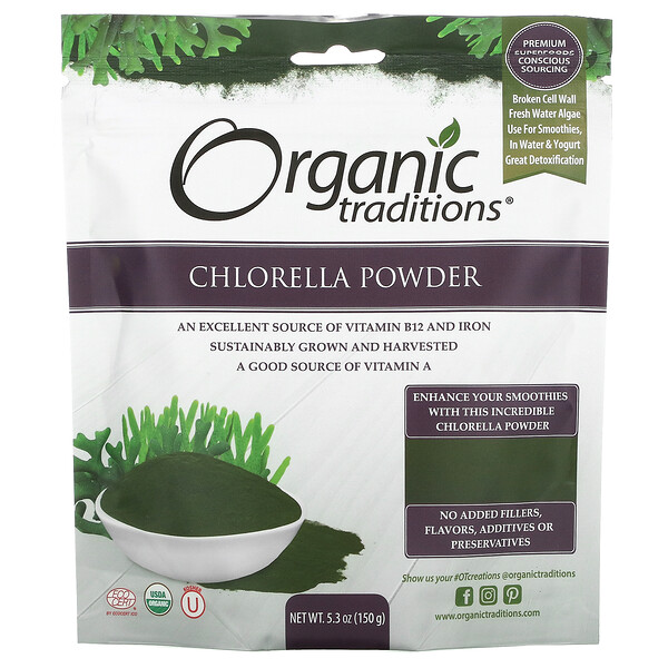 Mua Organic Traditions Chlorella Powder 5.3 oz 150 g giảm giá rẻ Hà nội TPHCM