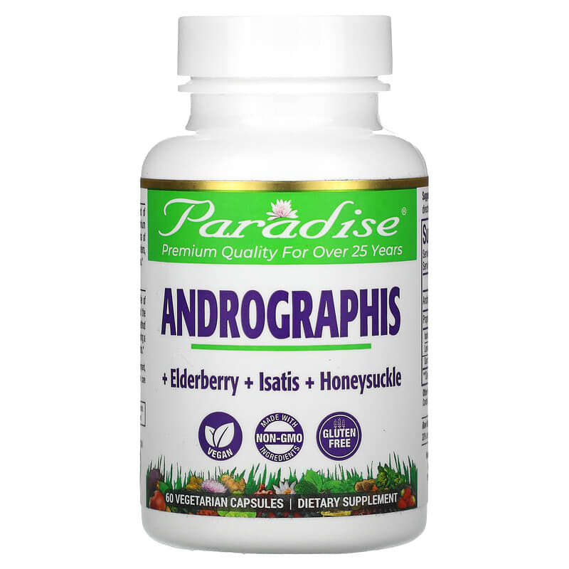 Paradise Herbs Andrographis 60 viên 3 paradise herbs andrographis 60 vegetarian capsules 4235