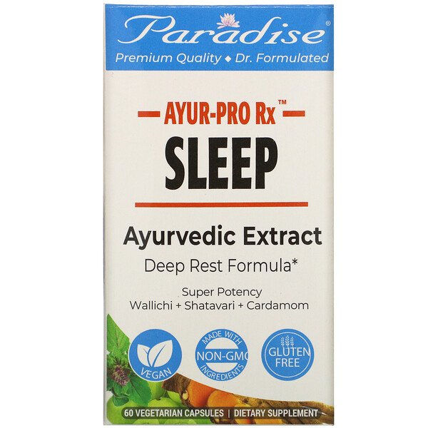 Paradise Herbs AYUR-Pro Rx Sleep 60 viên 3 paradise herbs ayur pro rx sleep 60 vegetarian capsules 100507