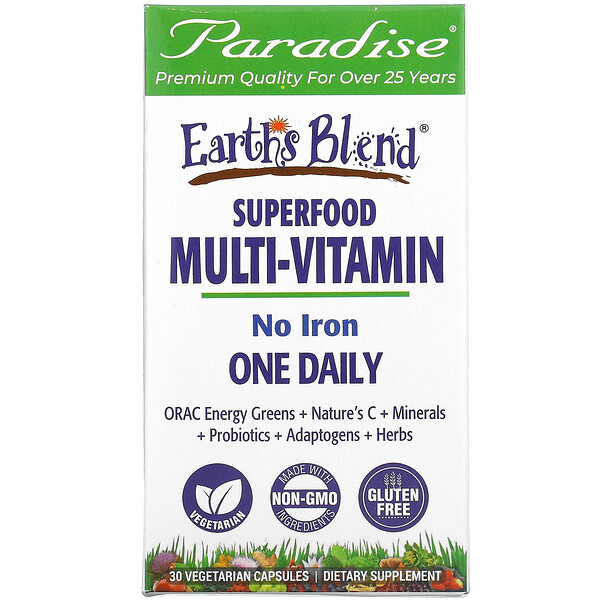 Mua Paradise Herbs Earth's Blend One Daily Superfood Multi-Vitamin No Iron 30 viên giảm giá rẻ Hà nội TPHCM