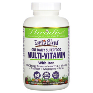 Mua Paradise Herbs Earth's Blend One Daily Superfood Multi-Vitamin with Iron 120 viên giảm giá rẻ Hà nội TPHCM
