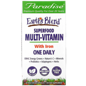 Mua Paradise Herbs Earth's Blend One Daily Superfood Multi-Vitamin with Iron 60 viên giảm giá rẻ Hà nội TPHCM