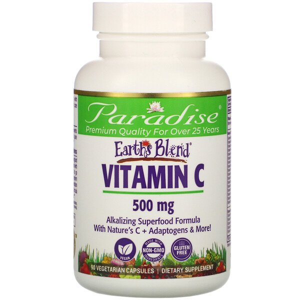 Paradise Herbs Earth's Blend Vitamin C 500 mg 90 Vegetarian Capsules 2 Mua Paradise Herbs Earth's Blend Vitamin C 500 mg 90 viên giảm giá rẻ Hà nội TPHCM